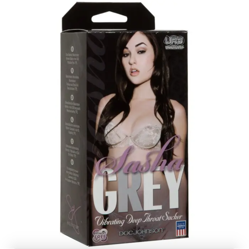 Вібромастурбатор Doc Johnson Sasha Grey - Ultraskyn Vibrating Deep Throat Sucker (пом'ята упаковка)