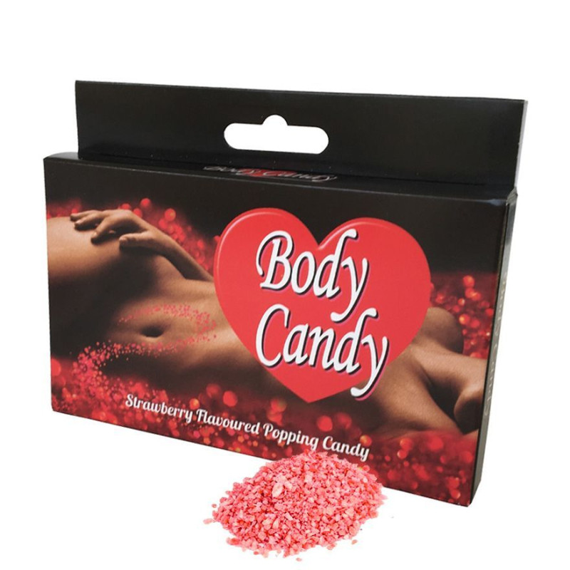 Карамельна пудра для тіла з ефектом шампанського Body Candy (полуниця) (32 гр)