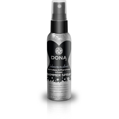 Спрей для тіла з сріблястими блискітками DONA Shimmer Spray Silver (60 мл)