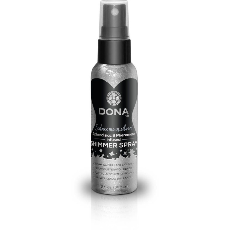 Спрей для тіла з сріблястими блискітками DONA Shimmer Spray Silver (60 мл)