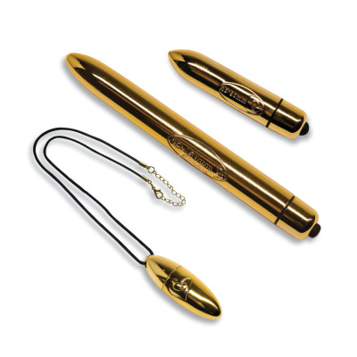Вібронабір Rocks Off Feranti - Gold Bullet Collection (вібропулька на платтявісі, вібратор, вібропуля)