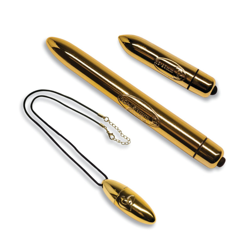 Вібронабір Rocks Off Feranti - Gold Bullet Collection (вібропулька на платтявісі, вібратор, вібропуля)