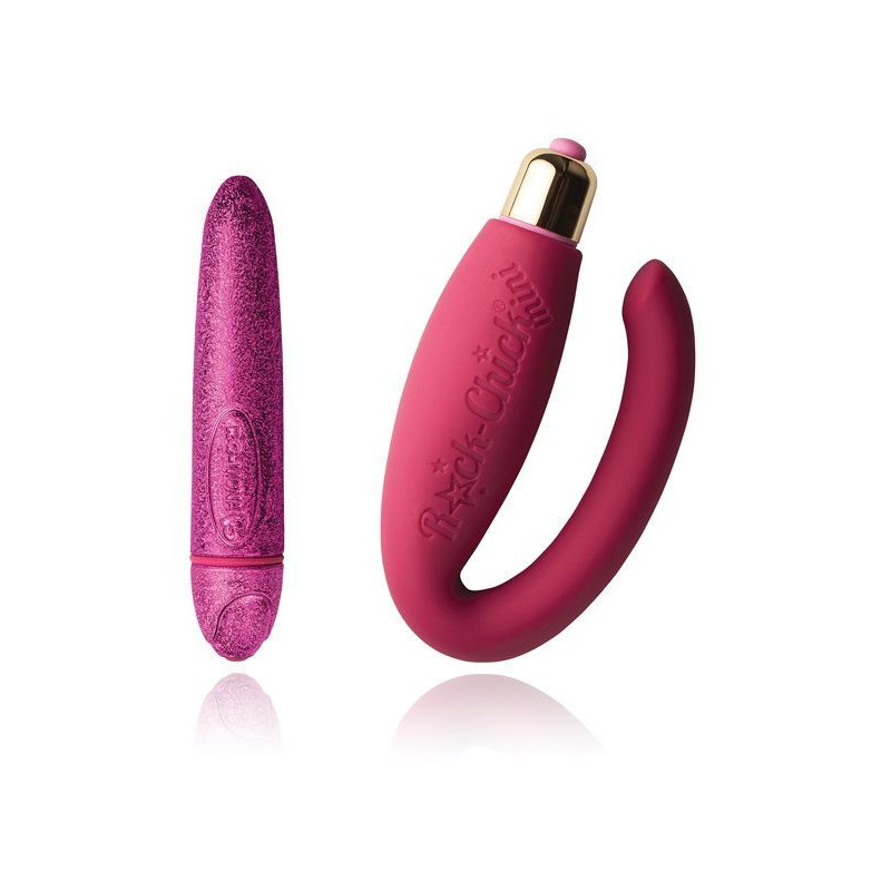 Вібронабір Rocks Off Feranti - Pretty in Pink (вібропуля і вібратор для пар)