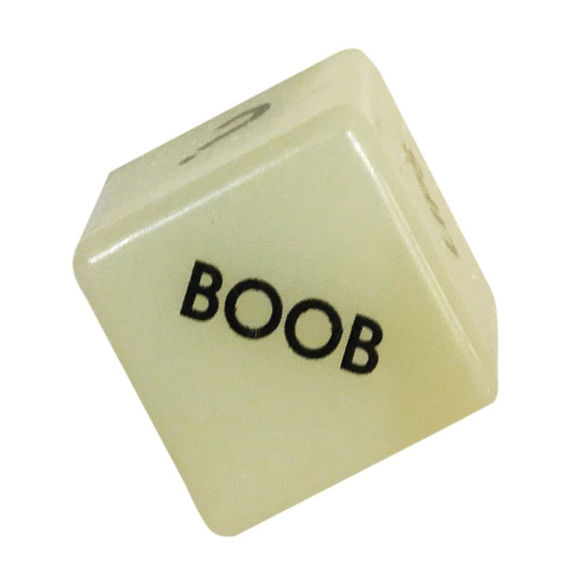 Гральні кубики Glow in the Dark Love Dice світяться в темноті (2 кубика; частина тіла і дію)