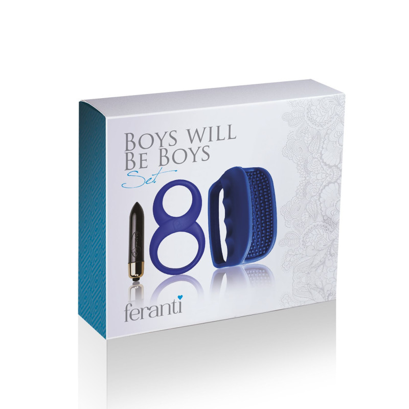 Вібронабір Rocks Off Boys Will Be Boys (вібропуля, ерекційне кільце, мастурбатор)