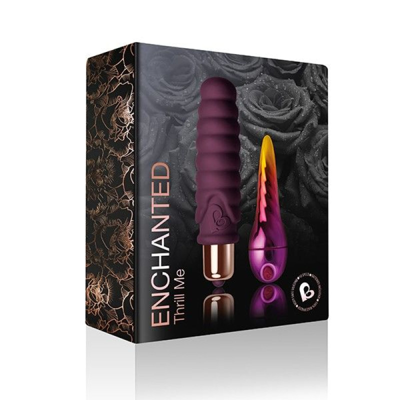 Вібронабір Rocks Off Enchanted Thrill Me Set: вібратор зі стимулюючим рельєфом і кліторальна куля