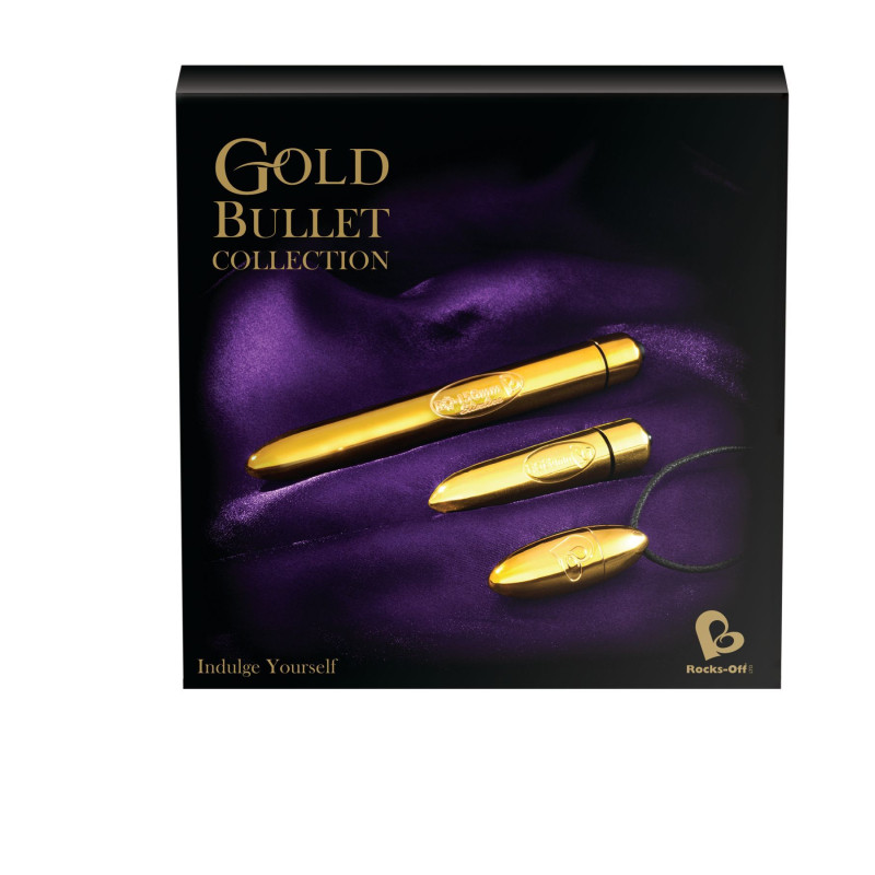 Вібронабір Rocks Off Feranti - Gold Bullet Collection (вібропулька на платтявісі, вібратор, вібропуля)