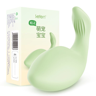 Смарт вібратор-яєйце Leten Elf Baby Green зі стимулятором клітора, 2 мотора