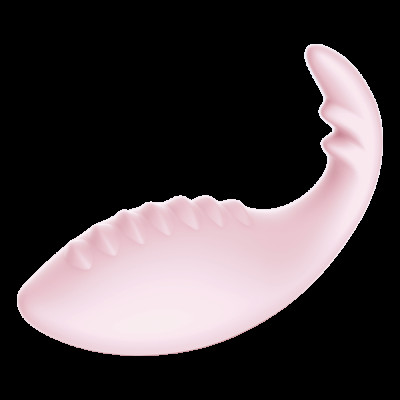 Смарт вібратор-яєйце Leten Dinosaur Baby Pink зі стимулятором клітора, 2 мотора