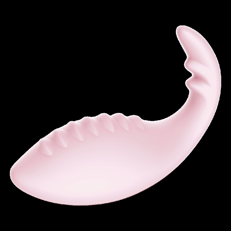 Смарт вібратор-яєйце Leten Dinosaur Baby Pink зі стимулятором клітора, 2 мотора