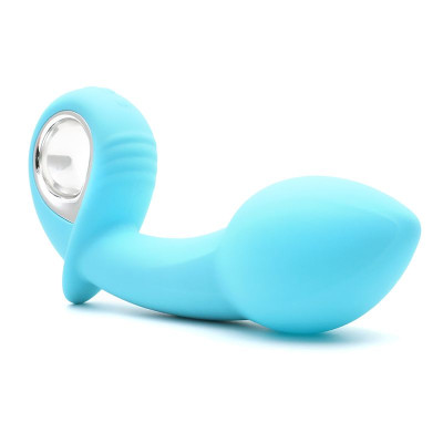 Анальний вібратор KISSTOY Klein Blue з надувним кінчиком, unisex, діаметр 35-50мм