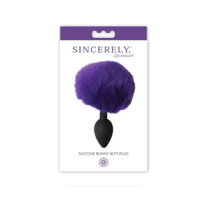 Силіконова анальна пробка кролячі Хвостик - Sportsheets Silicone BunnyPlug, макс. діаметр 2,8см