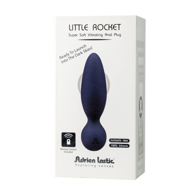 Анальна вібропробка Adrien Lastic Little Rocket з пультом LRS, макс. діаметр 3,5 см, soft-touch