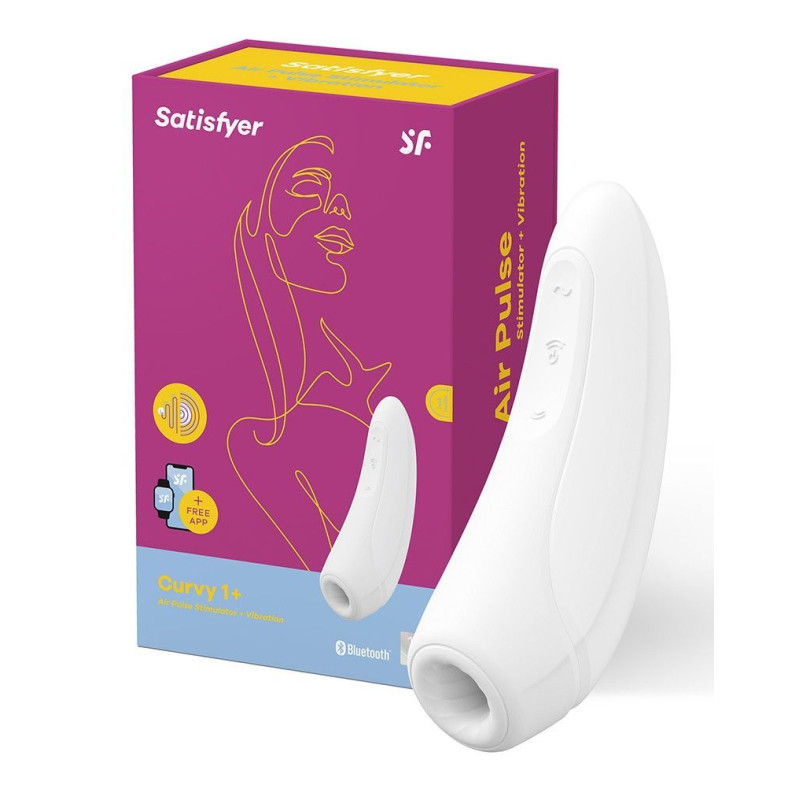 Вакуумний кліторальний стимулятор Satisfyer Curvy 1+ White (м'ята/розкрита упаковка)