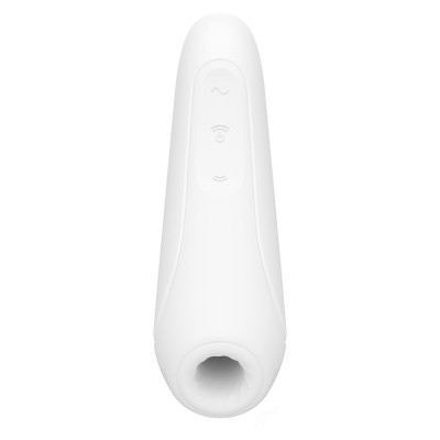 Вакуумний кліторальний стимулятор Satisfyer Curvy 1+ White (м'ята/розкрита упаковка)