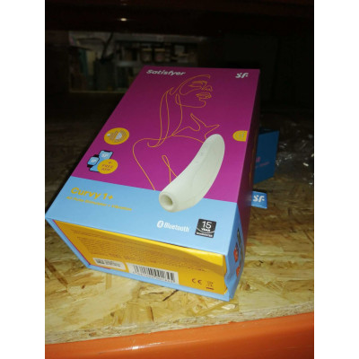 Вакуумний кліторальний стимулятор Satisfyer Curvy 1+ White (м'ята/розкрита упаковка)