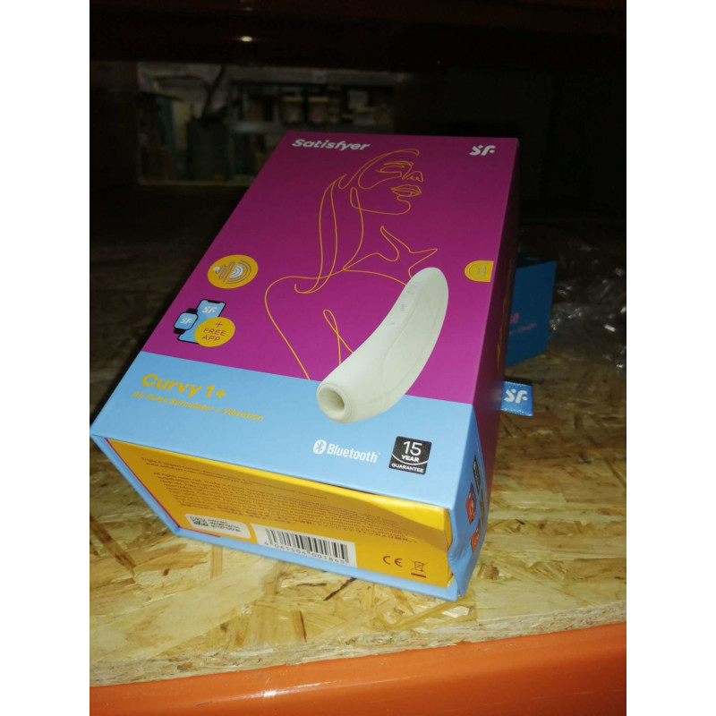 Вакуумний кліторальний стимулятор Satisfyer Curvy 1+ White (м'ята/розкрита упаковка)