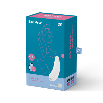 Вакуумний кліторальний стимулятор Satisfyer Curvy 2+ White (пом'ята упаковка)