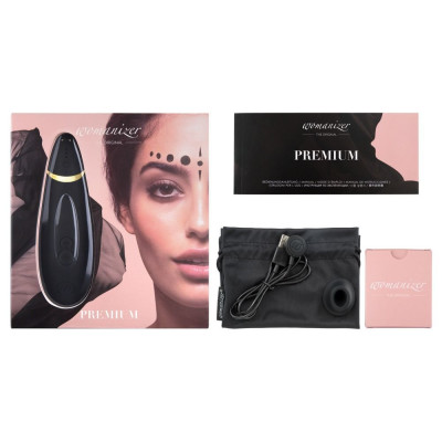 Вакуумний кліторальний стимулятор Womanizer Premium, чорний