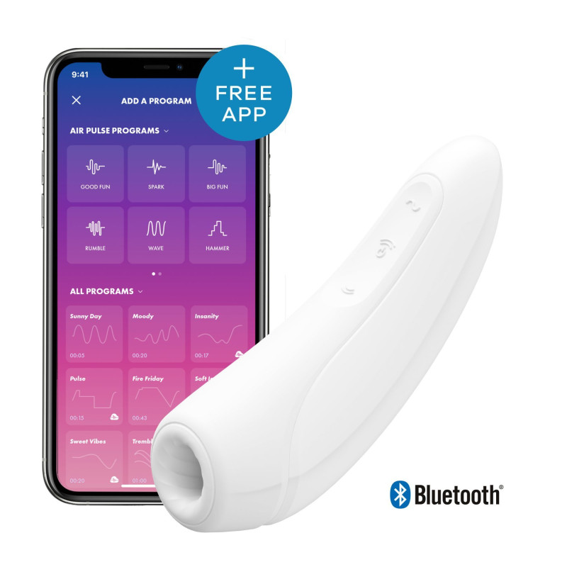 Вакуумний кліторальний стимулятор Satisfyer Curvy 1+ White (м'ята/розкрита упаковка)
