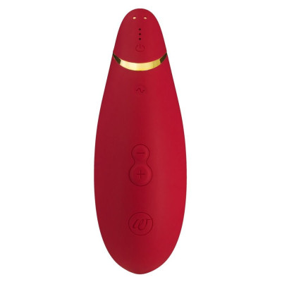 Вакуумний кліторальний стимулятор Womanizer Premium, червоний
