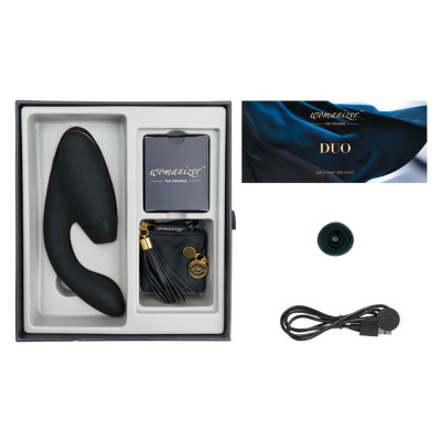 Вакуумний кліторальний стимулятор Womanizer Duo Black