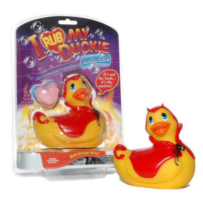 Вібромасажер качечка I Rub My Duckie - Red Devil (BIG)
