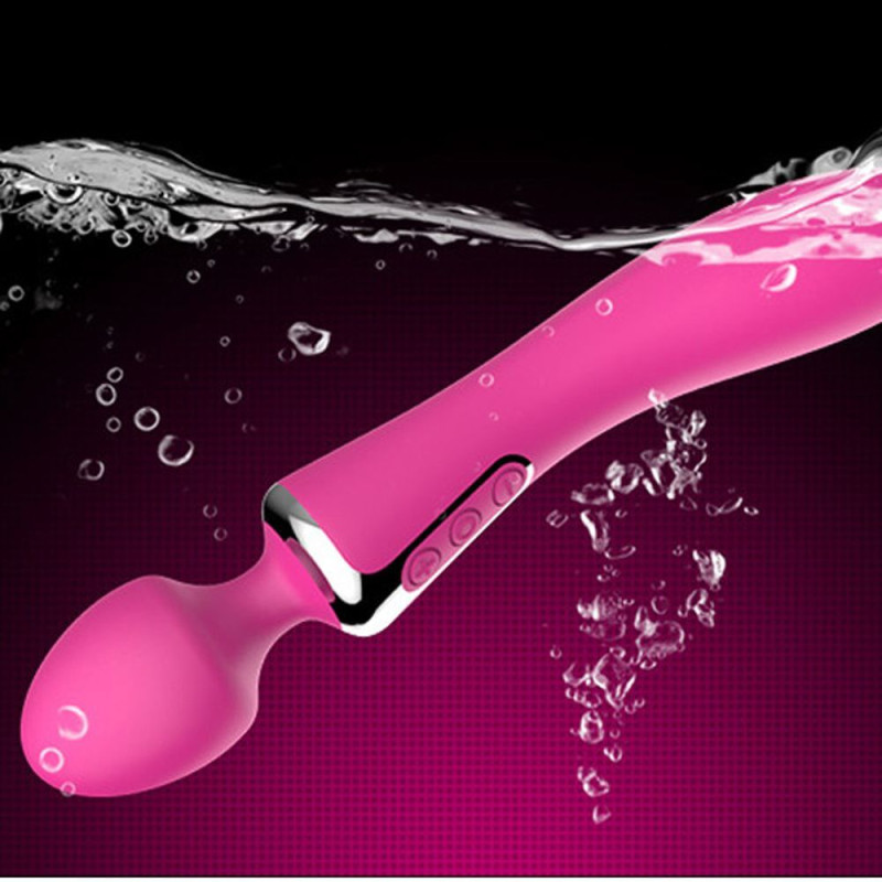 Вібромасажер 2 в 1 Leten AV 1 + 1 Pink, два мотора, класичний вібромасажер і вібратор