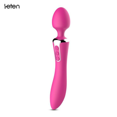 Вібромасажер 2 в 1 Leten AV 1 + 1 Pink, два мотора, класичний вібромасажер і вібратор