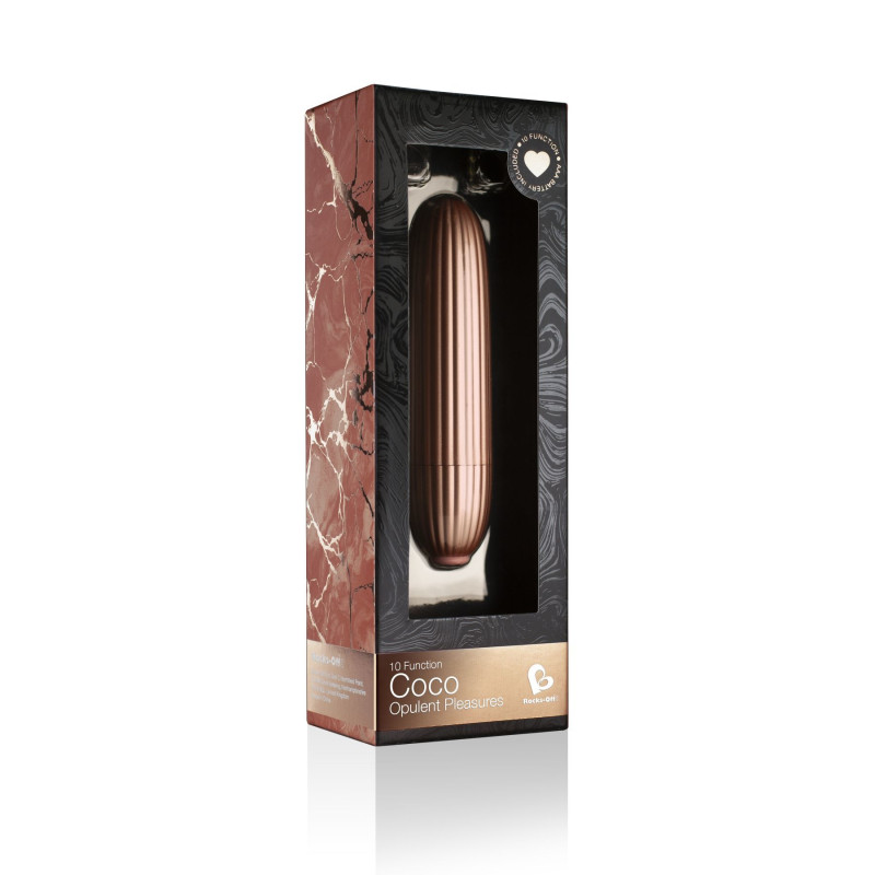 Вібропуля Rocks Off CoCo Rose Gold ребриста