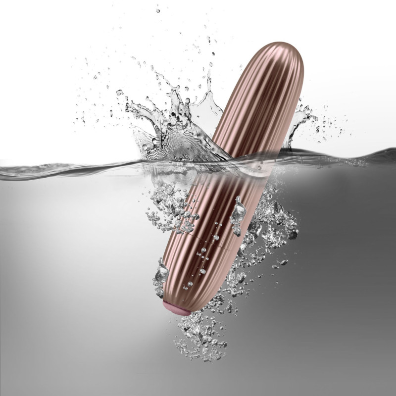 Вібропуля Rocks Off CoCo Rose Gold ребриста