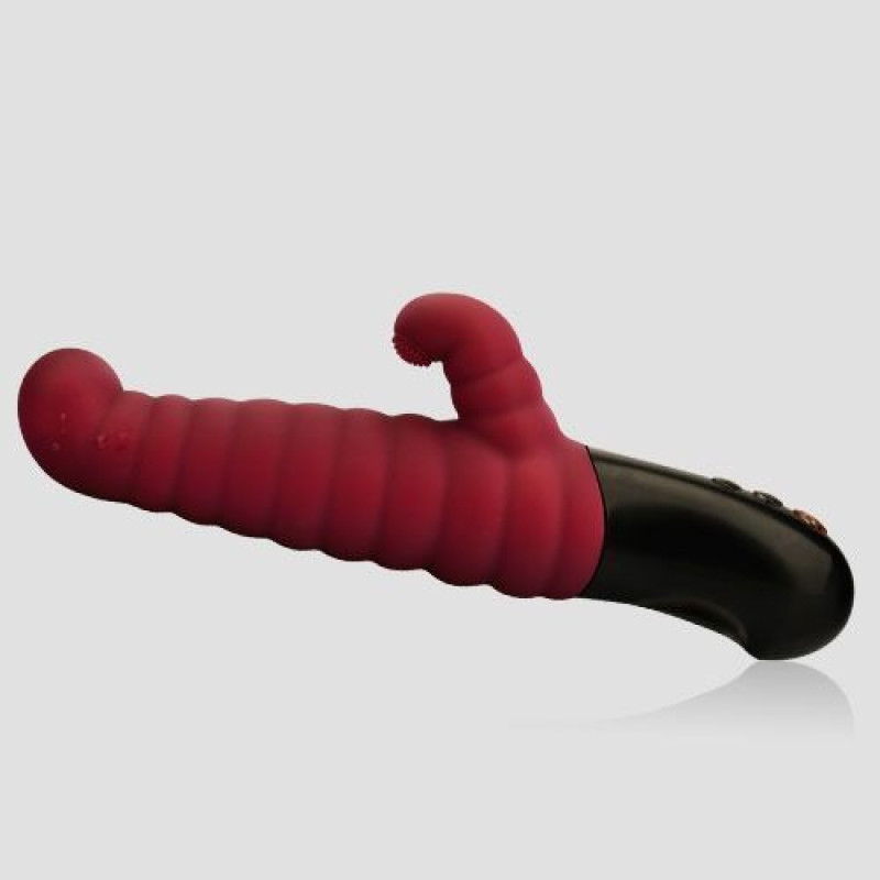 Вібратор-пульсатор AVO A2 Red Wine зі стимулюючим рельєфом і стимуляцією точки G