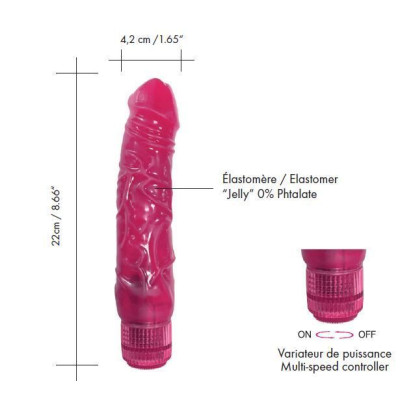 Фалоімітатор вібратор Dorcel Jelly Boy (дефект упаковка)