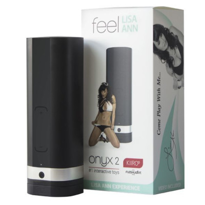 Мастурбатор Kiiroo Onyx 2 Lisa Ann, 10 стискаючих кілець, не треба рухати, теледільдоніка