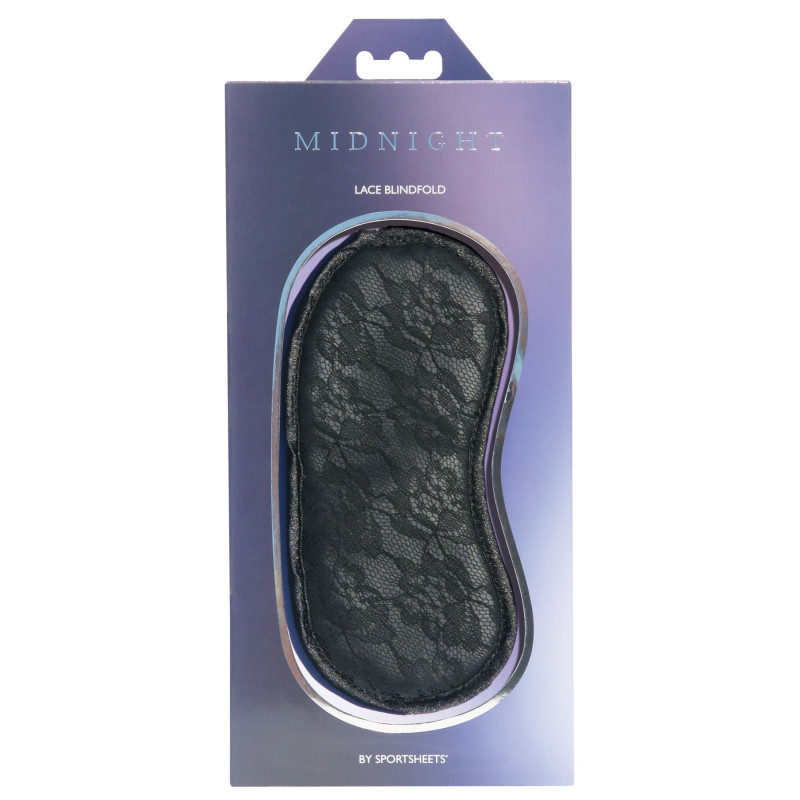 Маска на очі Sportsheets Midnight Lace Blindfold, тканинна, ніжна, плаття мереживо
