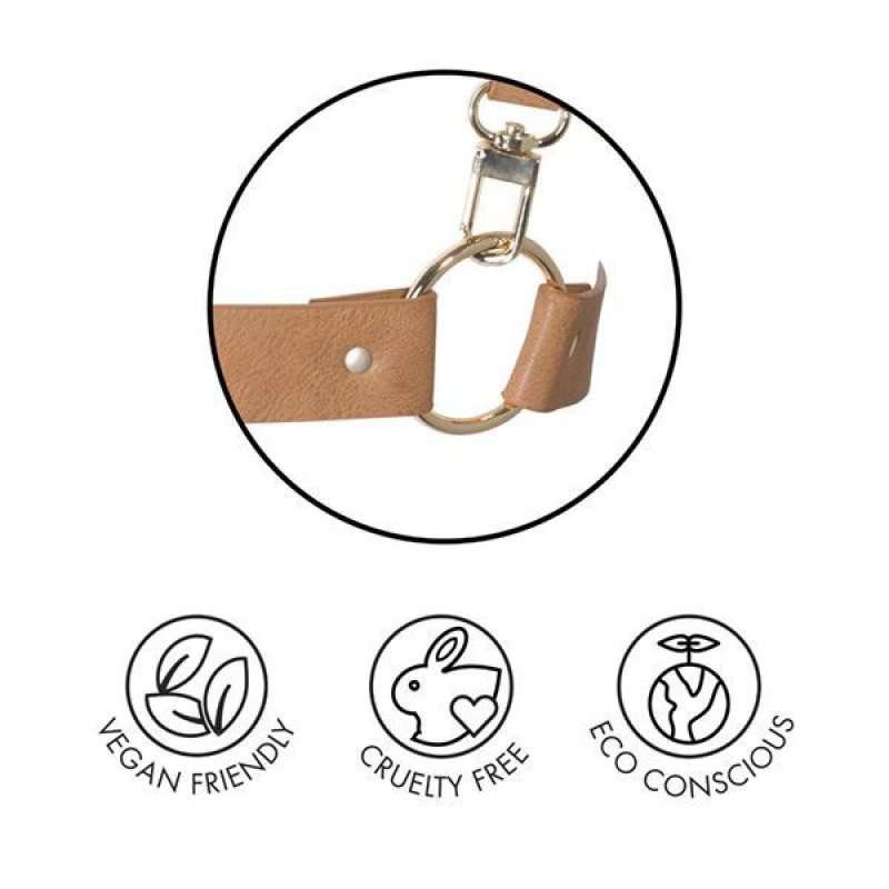 Наручники Bijoux Indiscrets MAZE - Wide Cuffs Brown, екошкіра, стильні браслети, подарункова упаковка