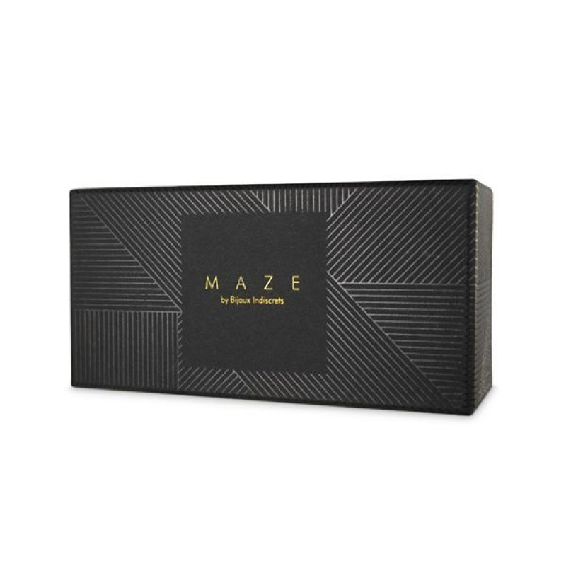 Наручники Bijoux Indiscrets MAZE - Wide Cuffs Brown, екошкіра, стильні браслети, подарункова упаковка