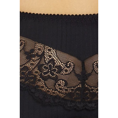 Комплект білизни ZOJA SET black 6XL/7XL - Passion: ліф, широкий пасок для панчіх, стрінги