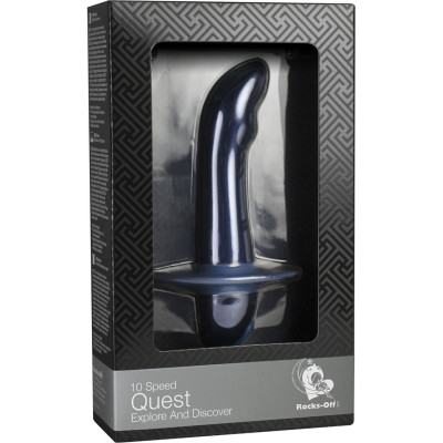 Вібростимулятор простати Rocks Off Quest Blue, макс діаметр 2,2см, унісекс: підходять для точки G