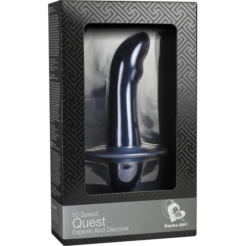 Вібростимулятор простати Rocks Off Quest Blue, макс діаметр 2,2см, унісекс: підходять для точки G