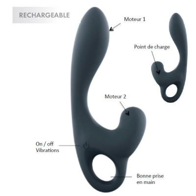 Вібромасажер простати Dorcel P-Vibe два мотора, дуже потужний, водонепроникний, макс діаметр 3,5 см