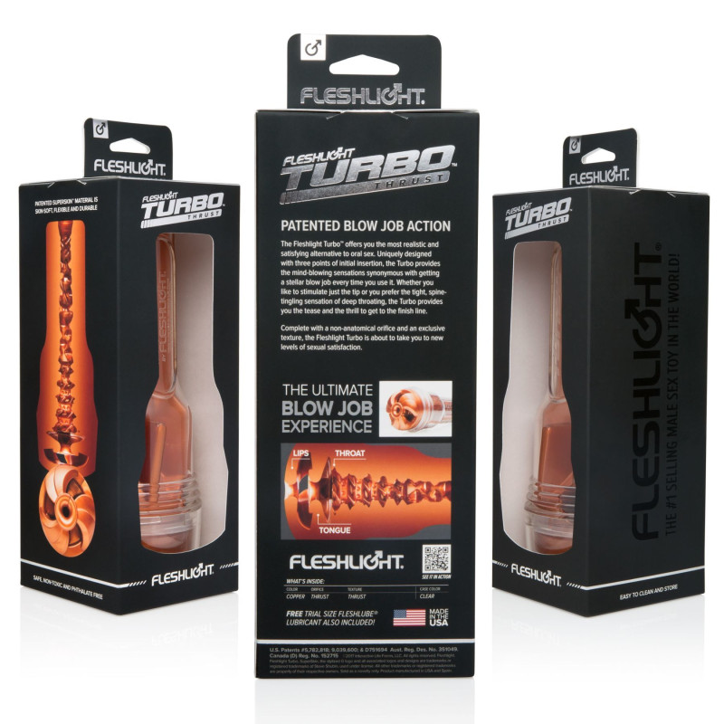 Мастурбатор Fleshlight Turbo Thrust Copper (імітатор мінету)