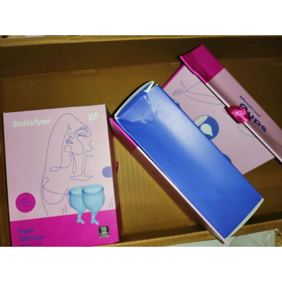 Набір менструальних чаш Satisfyer Feel Secure (dark blue) (пом'ята упаковка)