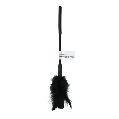 Лоскоталка Sex And Mischief - Feather Ticklers 7 inch Black, натуральні пір'я і пух