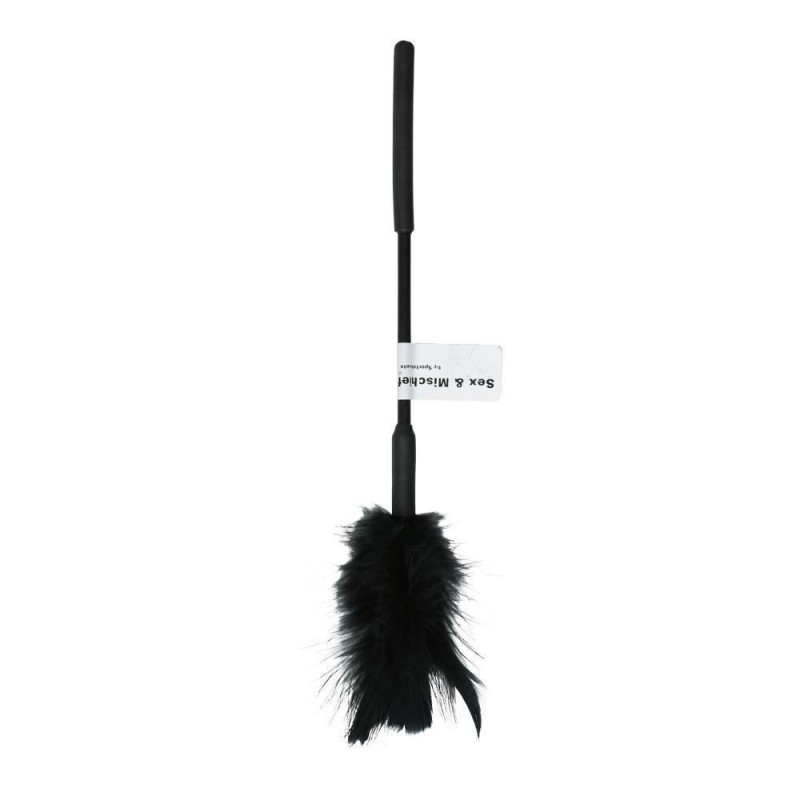 Лоскоталка Sex And Mischief - Feather Ticklers 7 inch Black, натуральні пір'я і пух
