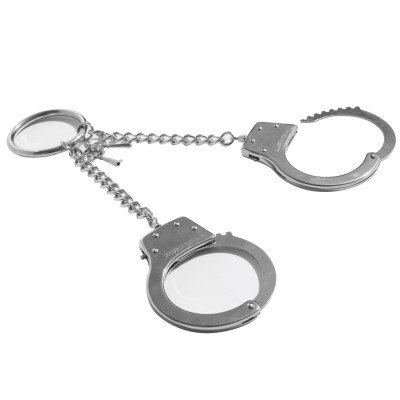 Наручники Sex and Mischief - Ring Metal Handcuffs на довгому ланцюжку з кільцем