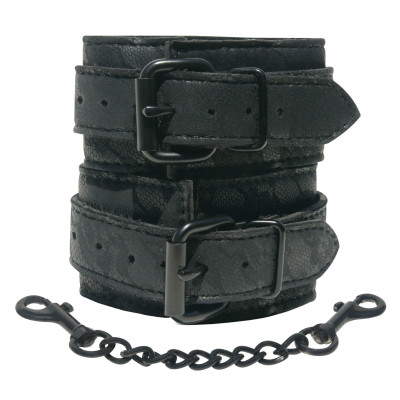 Наручники Sportsheets Midnight Lace Cuffs екошкіра, з ніжним малюнком