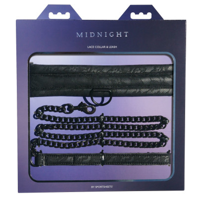 Нашийник з повідцем Sportsheets Midnight Lace Collar and Leash