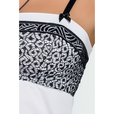 Сорочка бебі дол SUELO CHEMISE white L/XL - Passion Exclusive, трусики