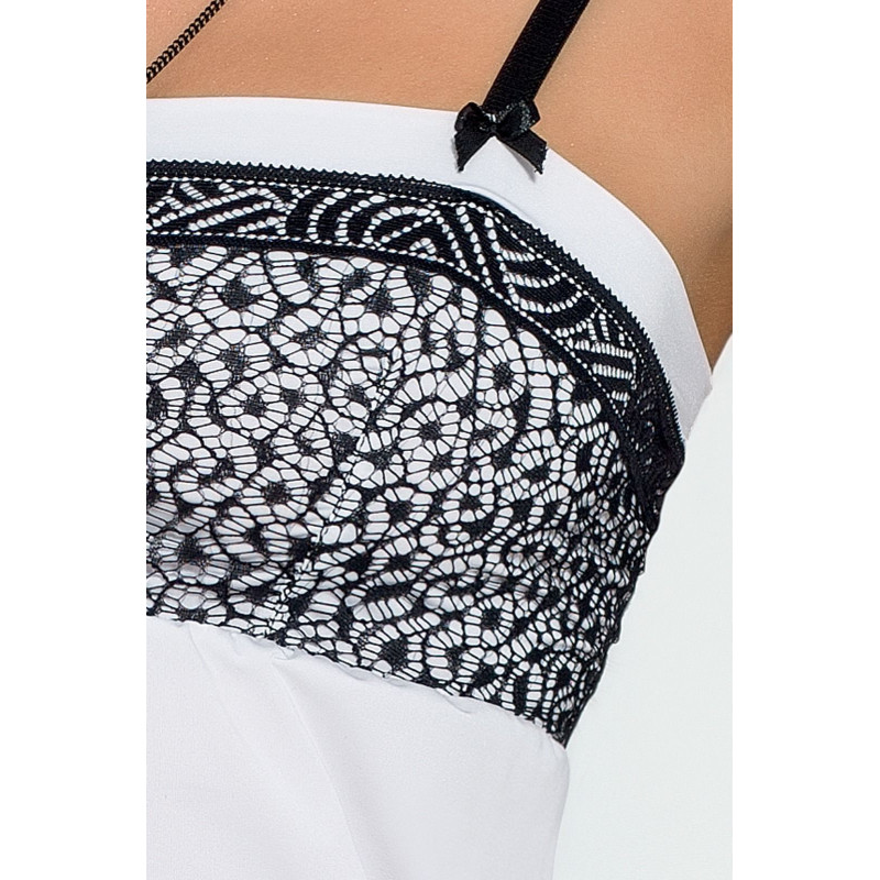 Сорочка бебі дол SUELO CHEMISE white XXL/XXXL - Passion Exclusive, трусики